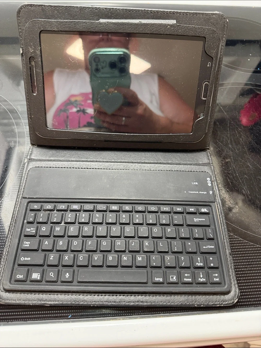 Samsung Black Tablet with Black Folio Case